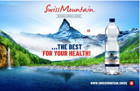 Instore poster SwissMountain Mineral water 2021