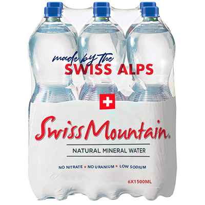SwissMountain 6Pack 1500L Mineral Water - Made by the Swiss Alps