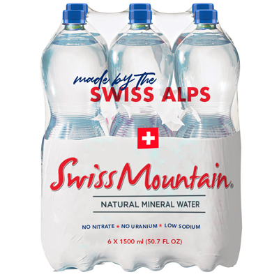 SwissMountain 6Pack 1500L Mineral Water - Made by the Swiss Alps